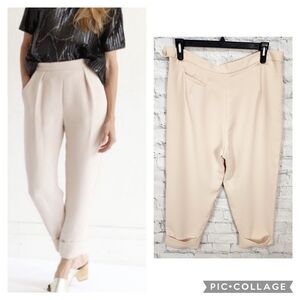 Rachel Comey westside dress pants Sz 14 beige pockets trouser tapered A10C